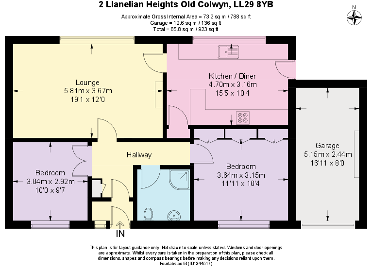 Llanelian Heights, Old Colwyn, Colwyn Bay floorplan