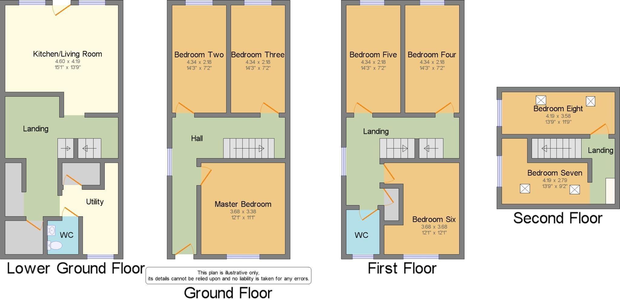 AVAILABLE NOW - 1 Room - Chestnut Walk, Worcester floorplan
