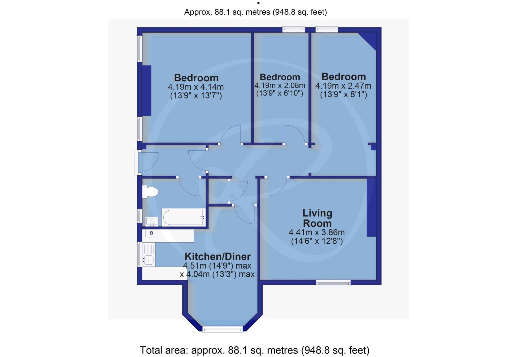 Kingsley Road, Westward Ho! floorplan
