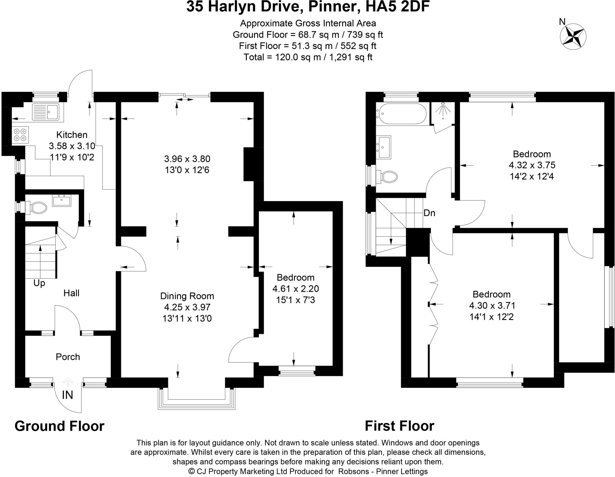 Harlyn Drive, Pinner floorplan