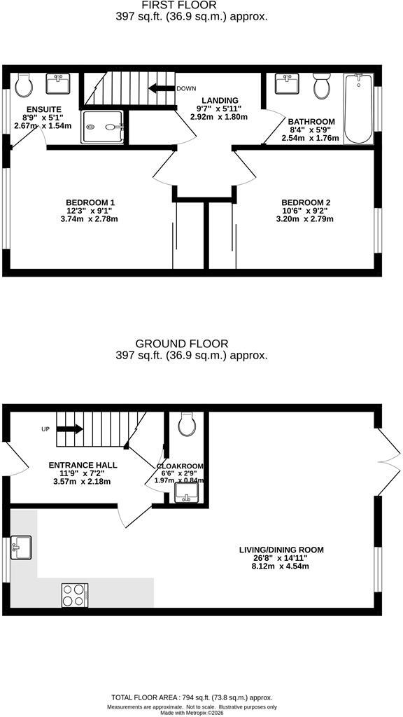 Primrose Close, North Waltham, Basingstoke, Hampshire, RG25 floorplan
