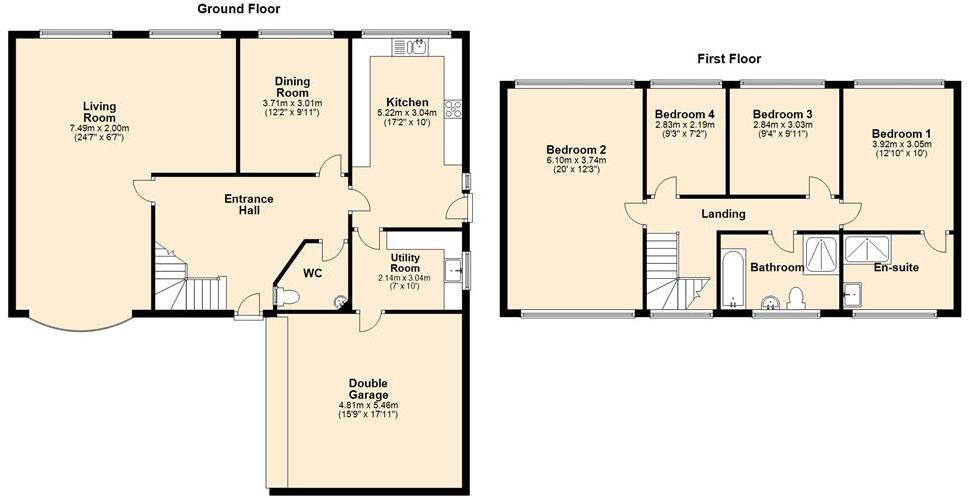 Baroque House, Upper Landywood Lane, WS6 7AX floorplan