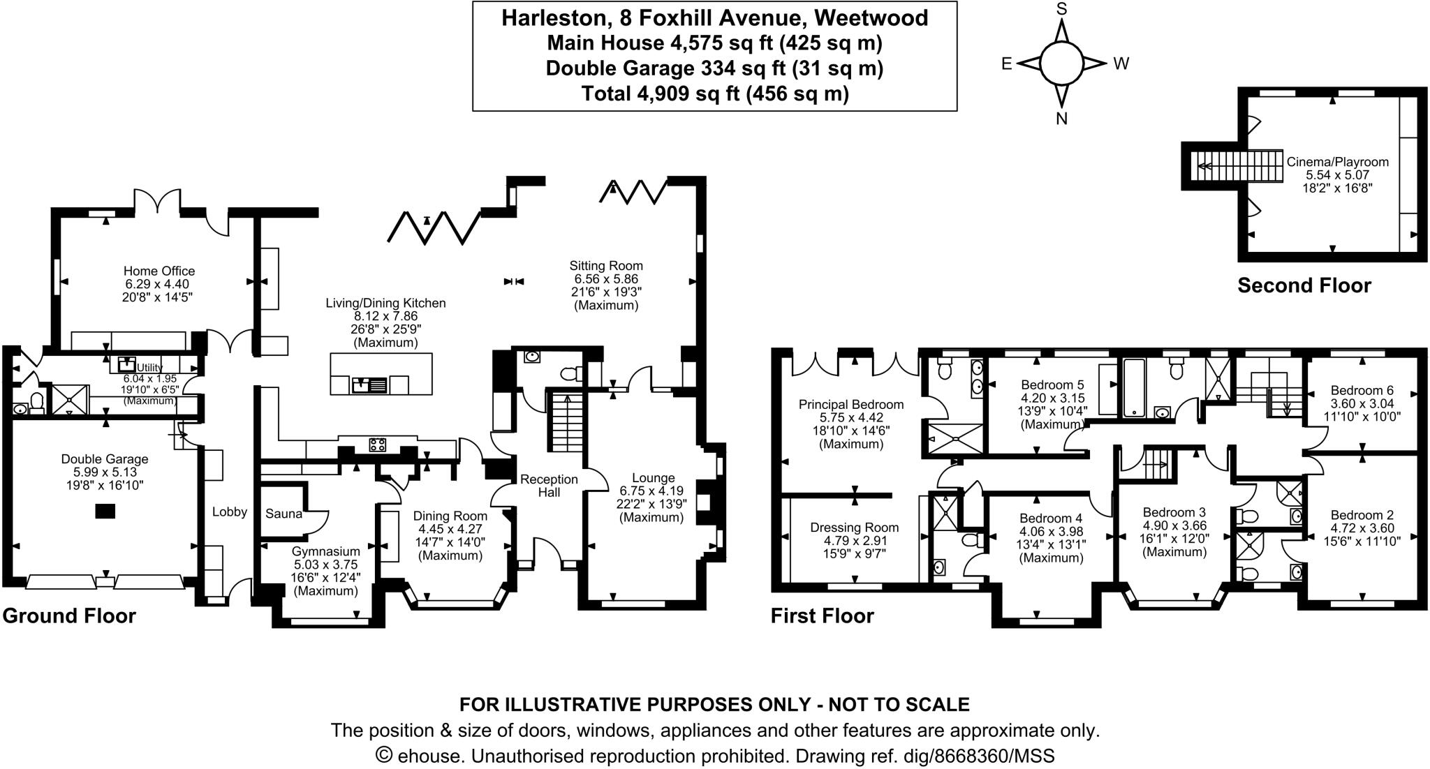 8 Foxhill Avenue, Weetwood, Leeds, West Yorkshire, LS16 floorplan