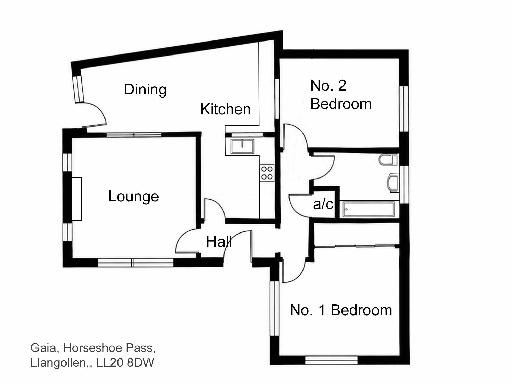 Horseshoe Pass, Llangollen floorplan