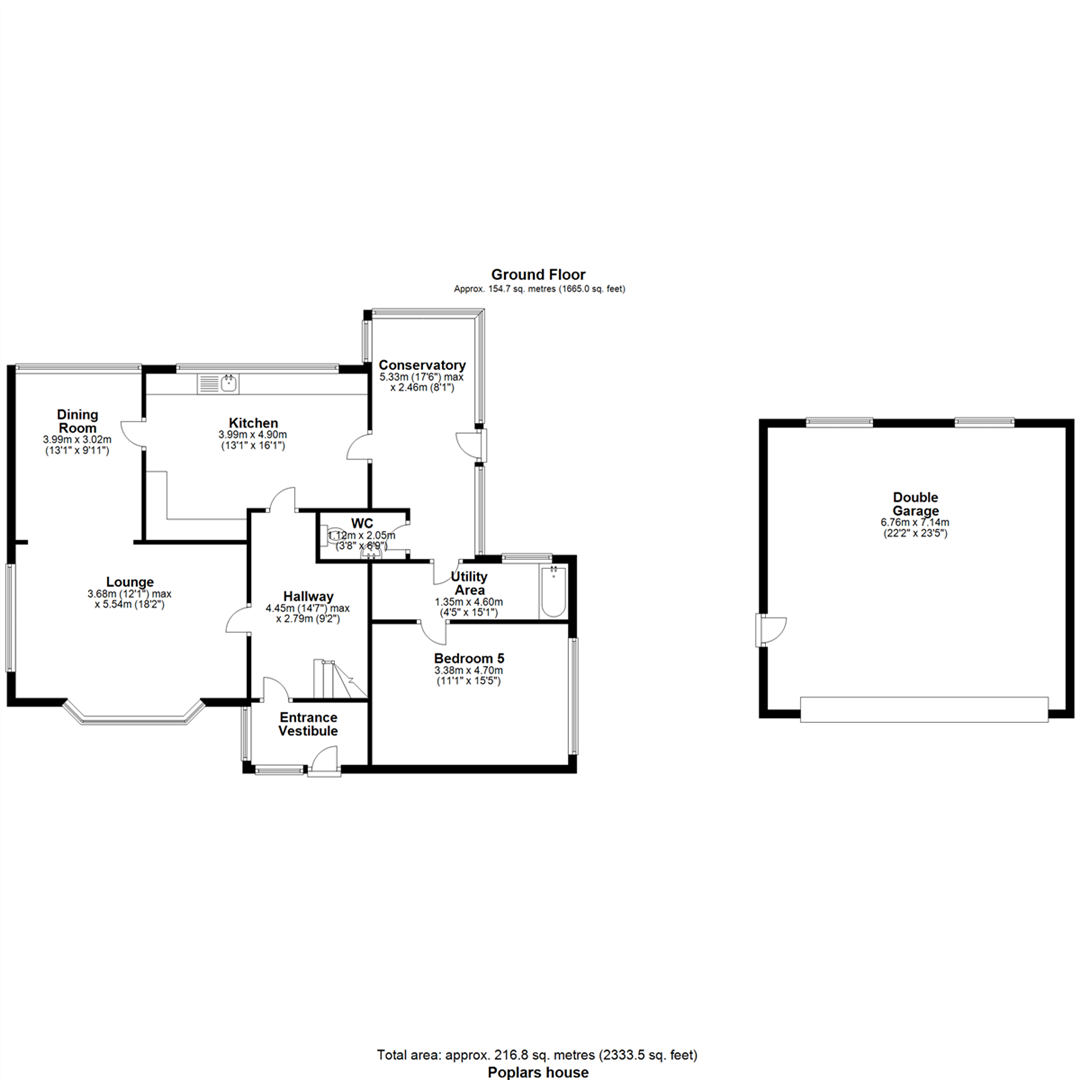 The Poplars, Fulney Drove, Spalding, Lincolnshire, floorplan