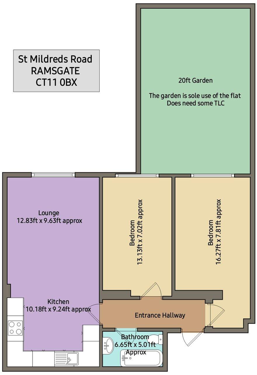 16 St. Mildreds Road, Ramsgate, Kent, CT11 0BX floorplan