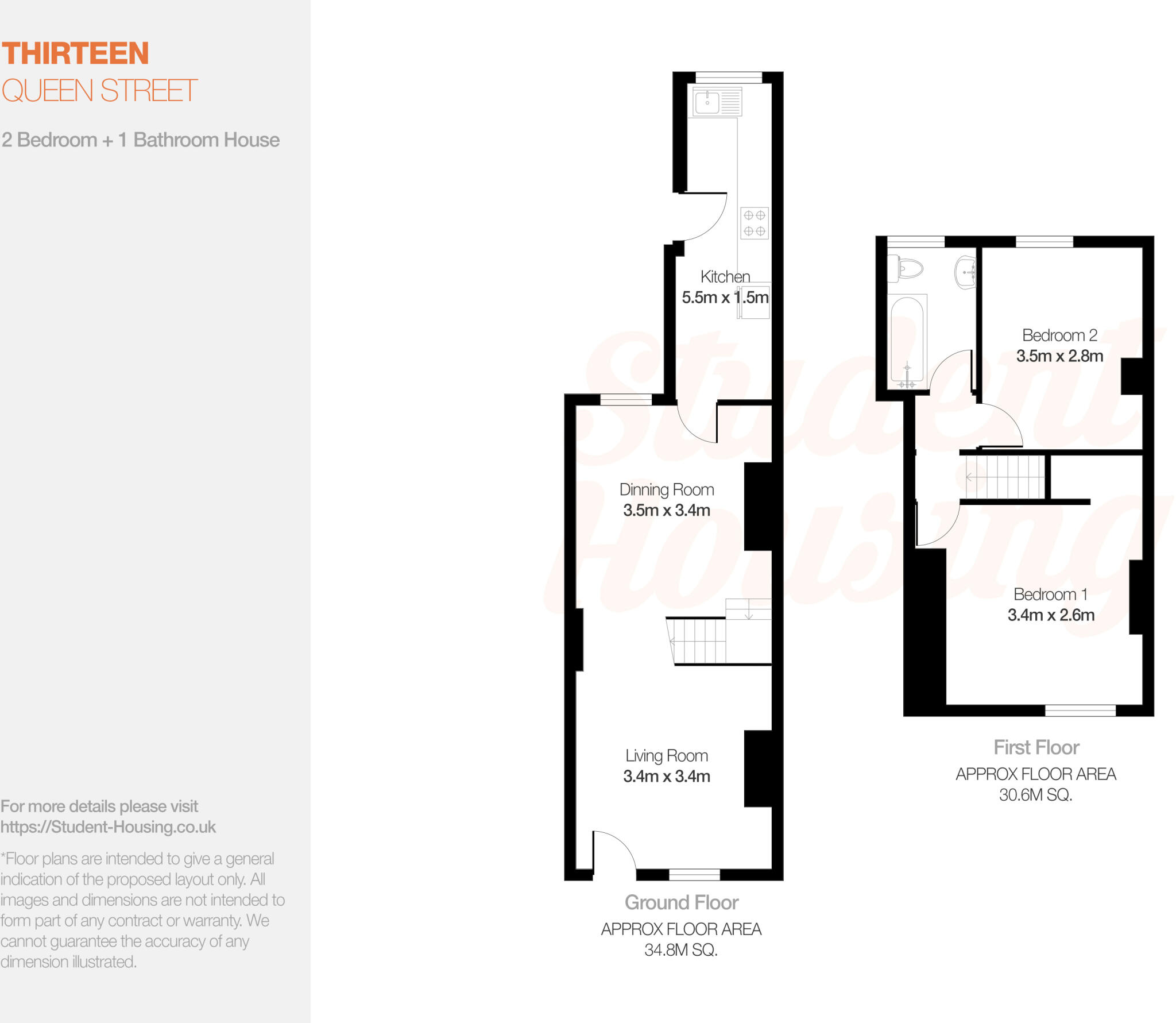 Queen Street // 2 Bed // SEP 2026 floorplan