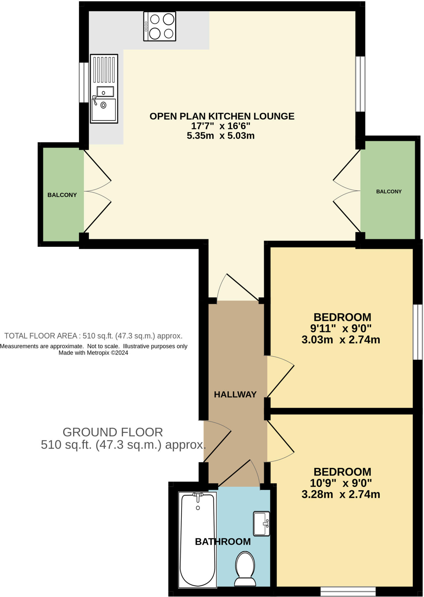 Apartment 3 Shipwrights Lodge, 11 Spa Well Court, Whitby, North Yorkshire, YO21 1TJ floorplan