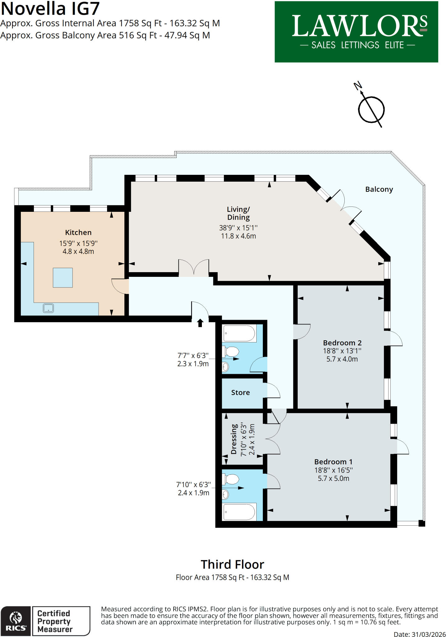 Novella Apartments, High Road, Chigwell, IG7 floorplan
