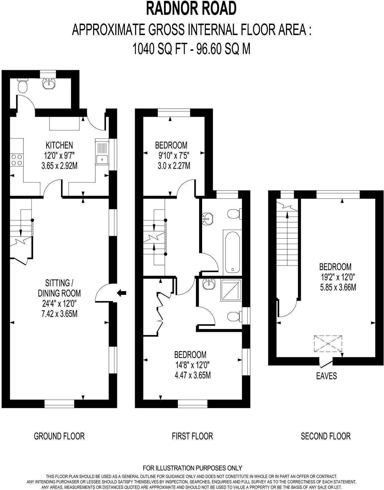 Radnor Road, Weybridge, KT13 floorplan