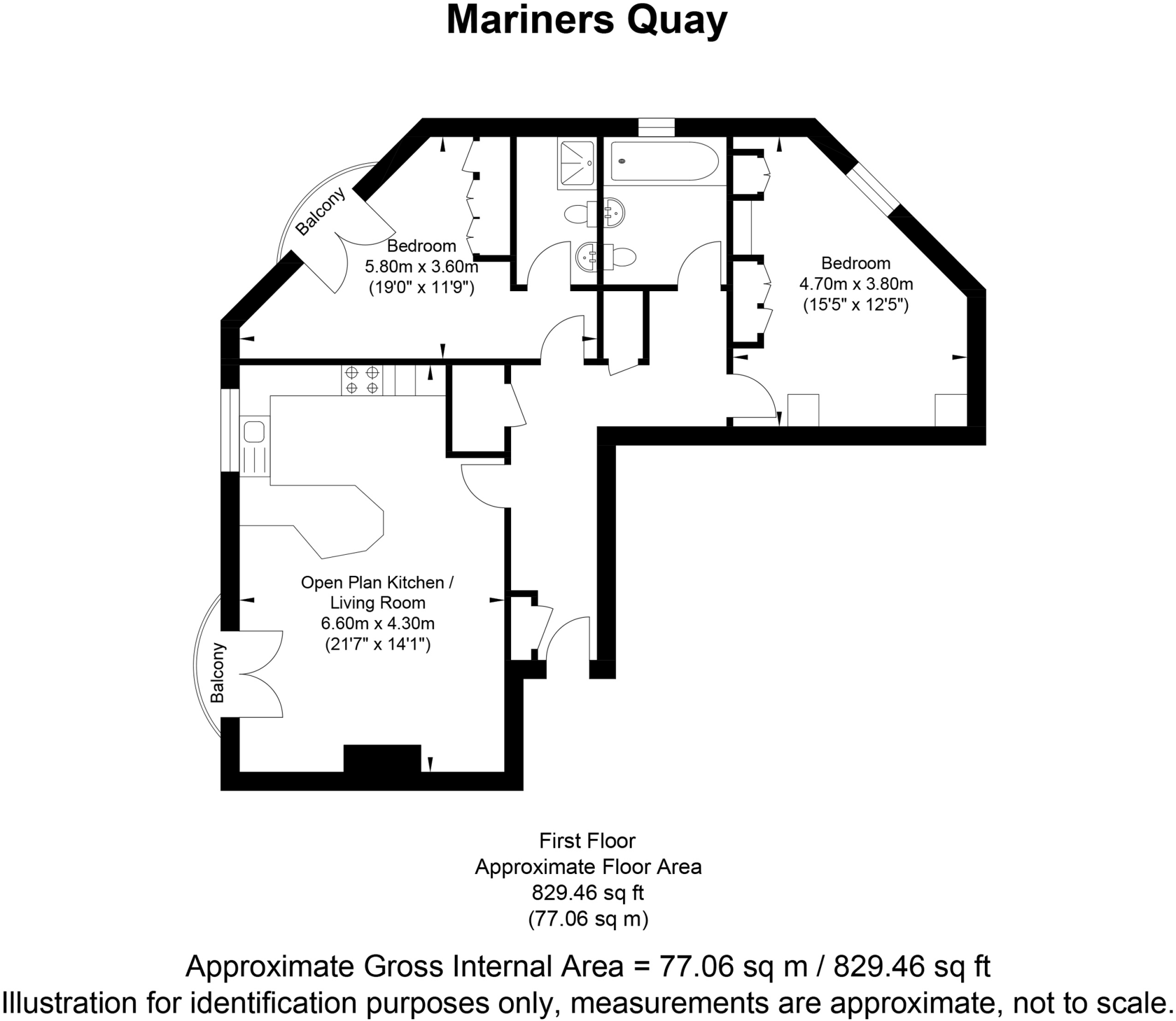 Mariner's Quay, Brighton Marina Village, Brighton floorplan