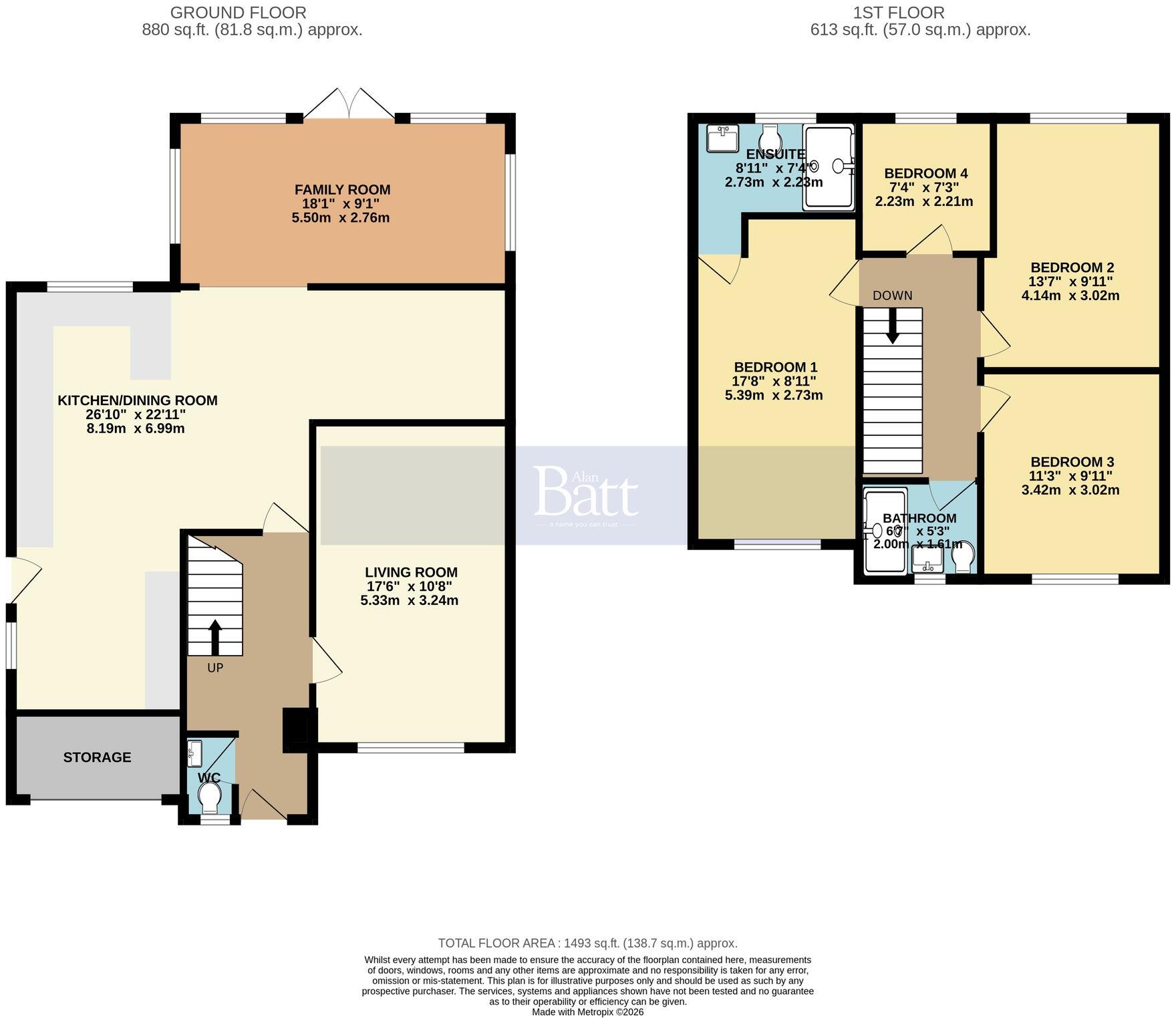 Yewdale, Shevington, WN6 floorplan