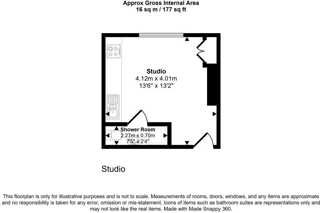 Flat 5, 1 Borough Hill, Croydon, Surrey, CR0 4LP floorplan