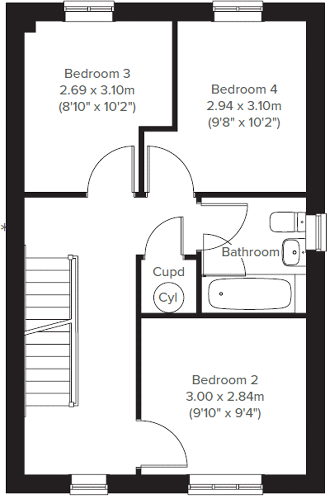 Kemeneth,
19 Hillfort Road,

Bodmin,
PL31 2XG floorplan