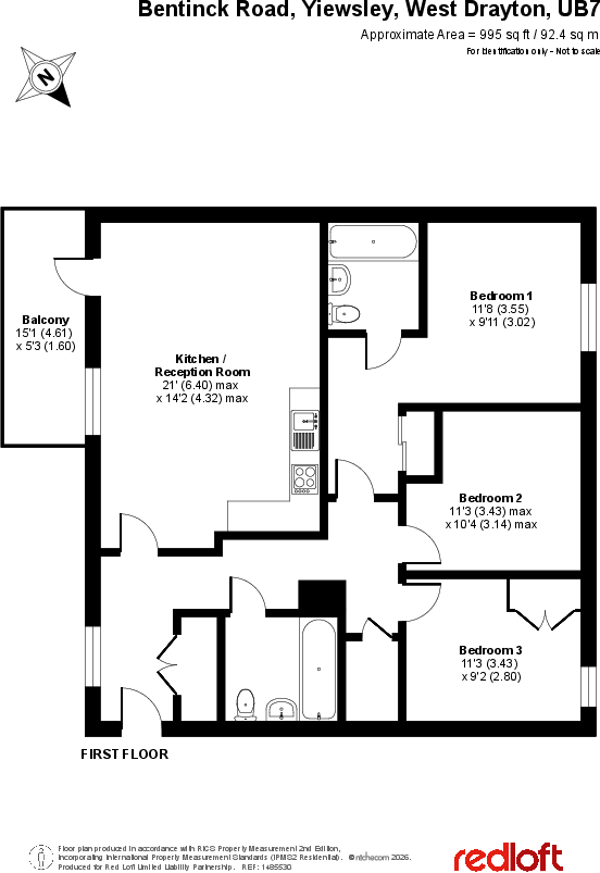 Trent Court, Bentinck Road, West Drayton, Hillingdon floorplan