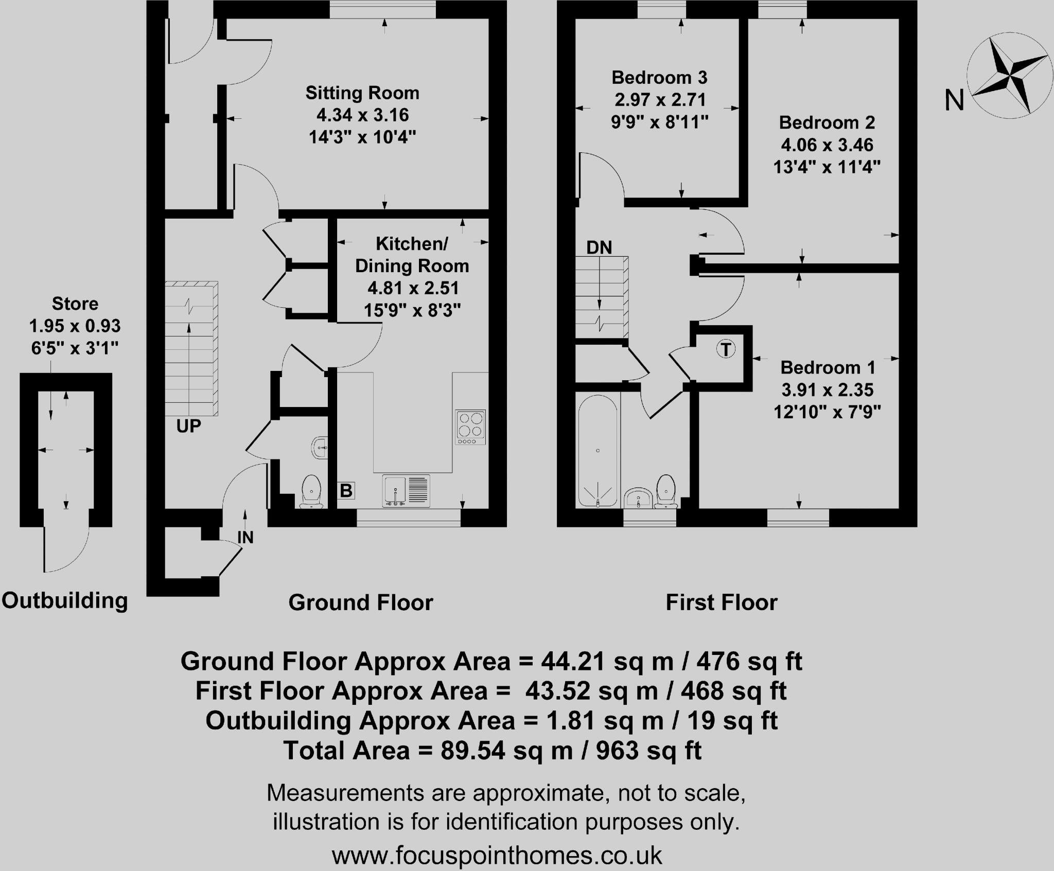 10, Hearthway, Banbury - No onward chain floorplan