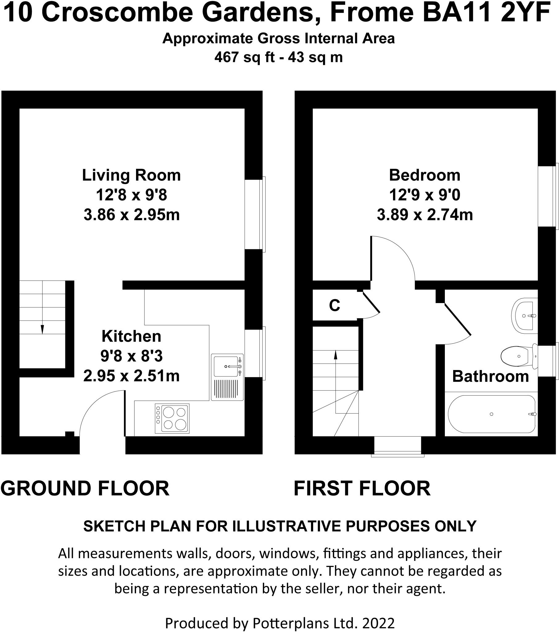 Croscombe Gardens, Frome, Somerset, BA11 floorplan