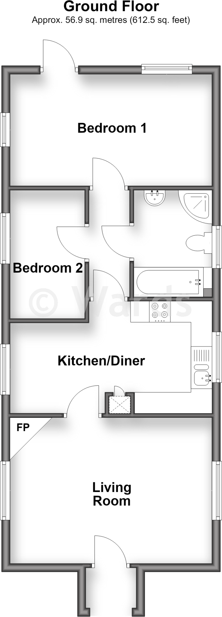 Sand Lane, Frittenden, Kent floorplan