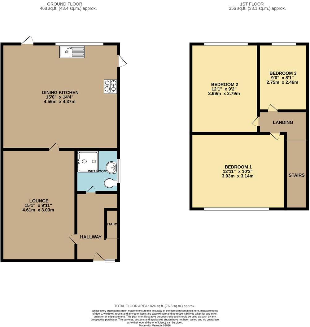 Cherrington Drive, Castleton, Rochdale floorplan