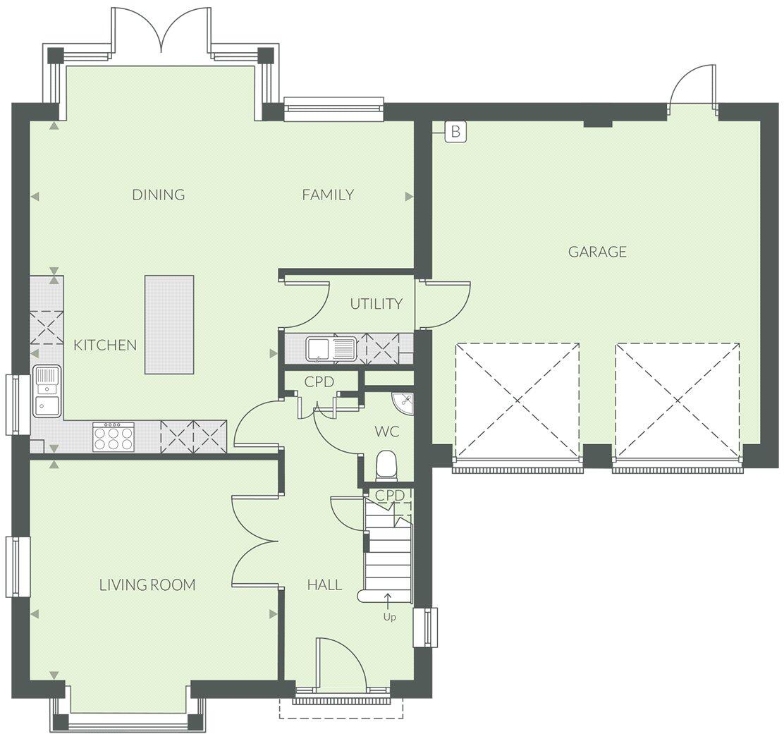 Plot 295, The Lilac, The Oaks, Gittsham, Honiton, EX14 floorplan