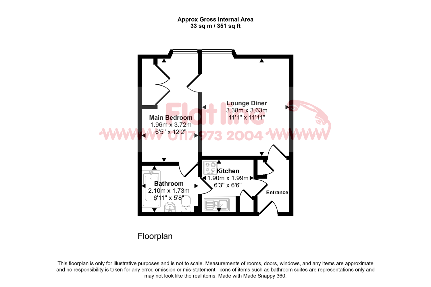 1 bedroom 1st Floor Flat in Clifton floorplan