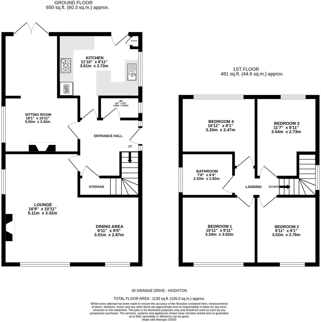 Grange Drive, Hoghton, Preston, PR5 0LP floorplan