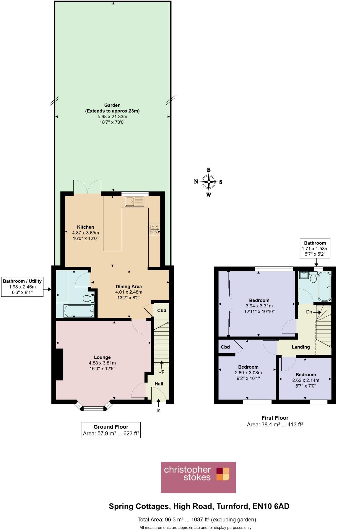 Spring Cottages, High Road, Turnford, Broxbourne, Hertfordshire, EN10 6AD floorplan