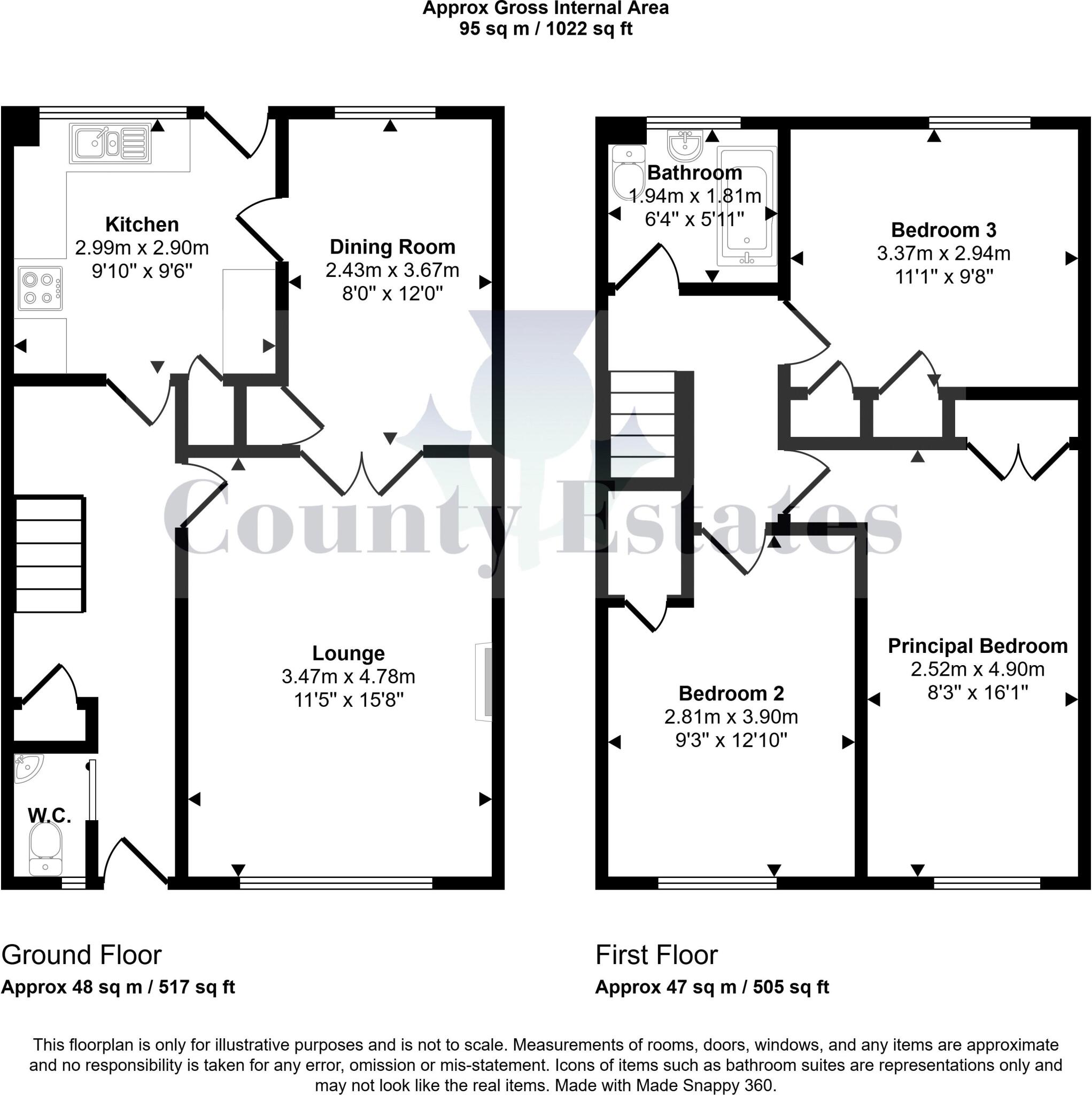102 Devonway, Clackmannan FK10 4LE floorplan