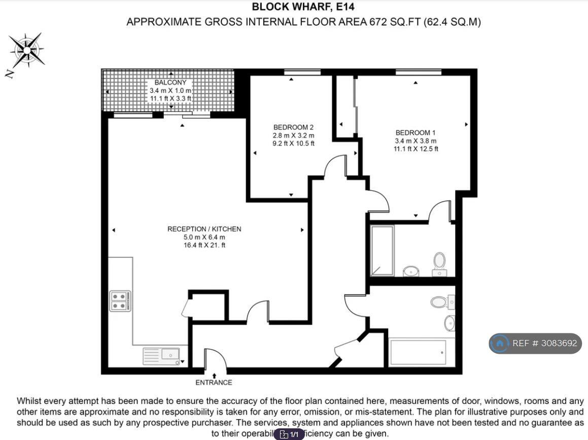 Block Wharf, London, E14 floorplan
