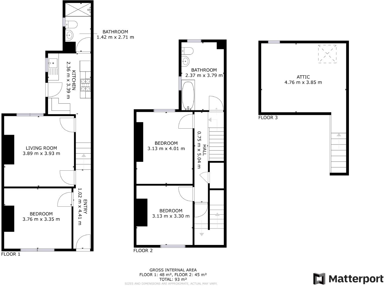 45 Watkin Street, Nottingham, NG3 1DL floorplan