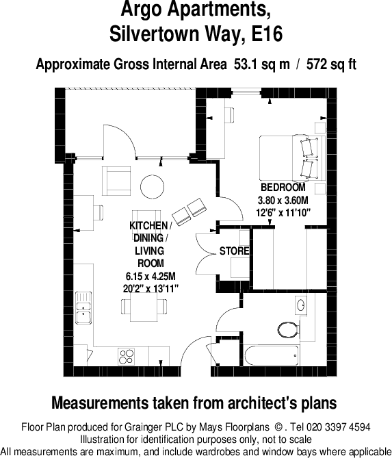Argo Apartments, Canning Town London E16 floorplan