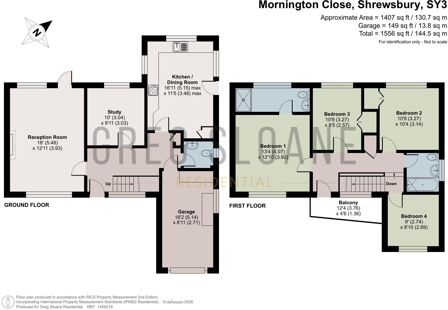 Mornington Close, Copthorne, Shrewsbury, SY3 floorplan