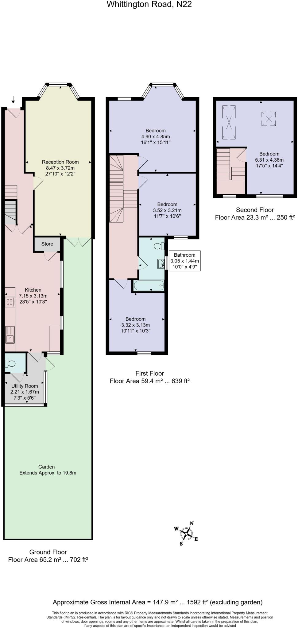 Whittington Road, London, N22 floorplan