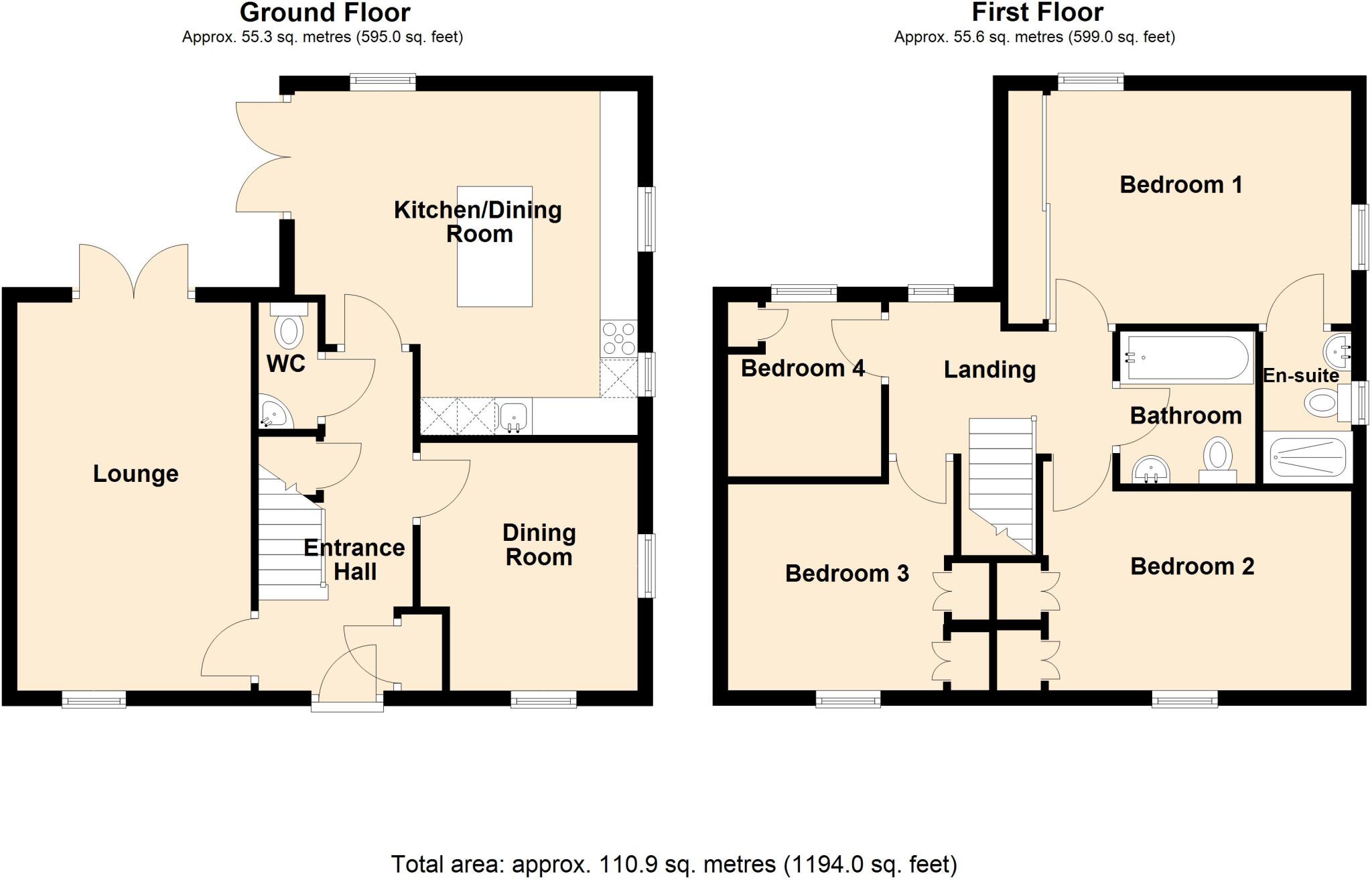 Hopkins Cross, Ledbury floorplan