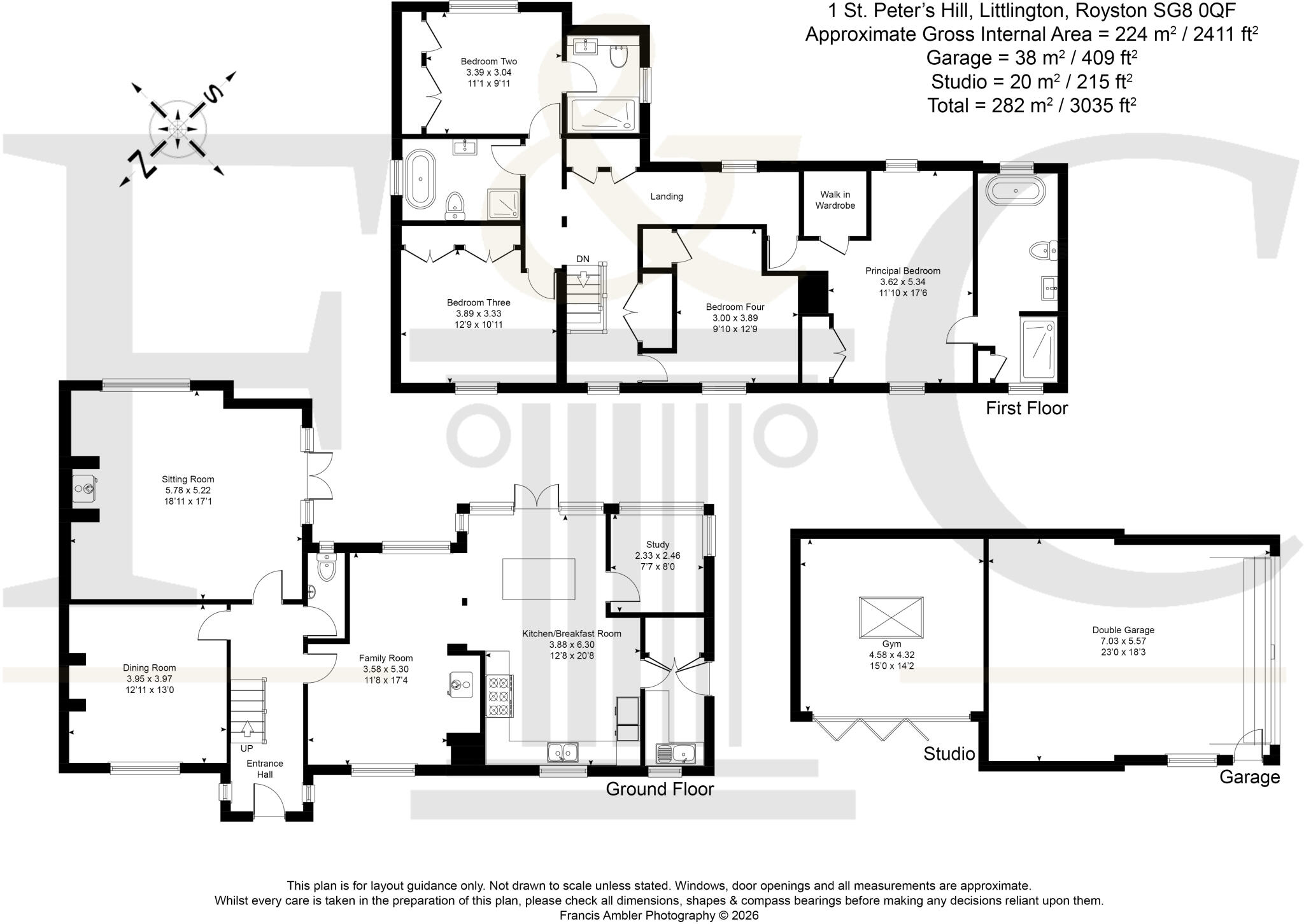 Litlington, Royston, Cambridgeshire, SG8 floorplan