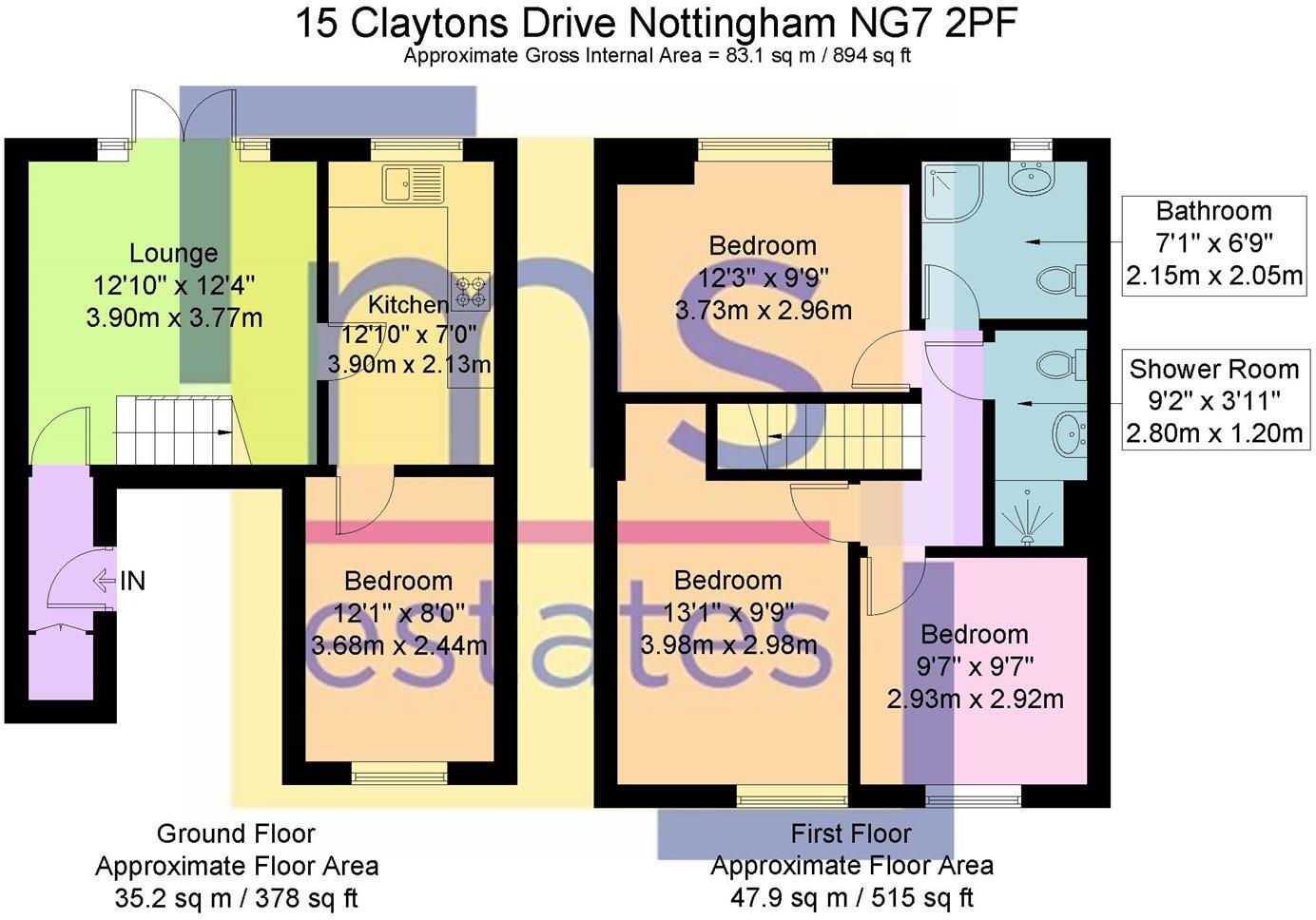 BILLS INCLUDED £145pppw Claytons Drive, Lenton, Nottingham floorplan