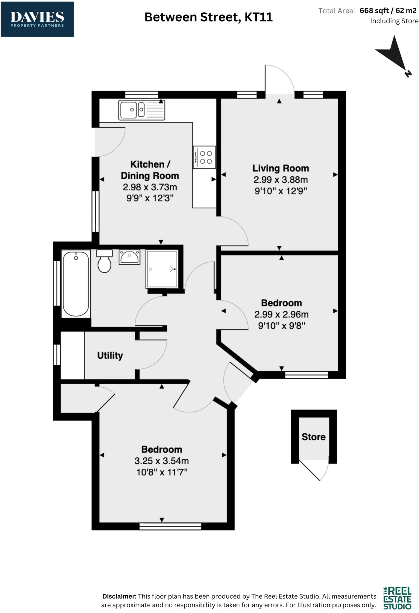 Between Streets, Cobham, KT11 floorplan