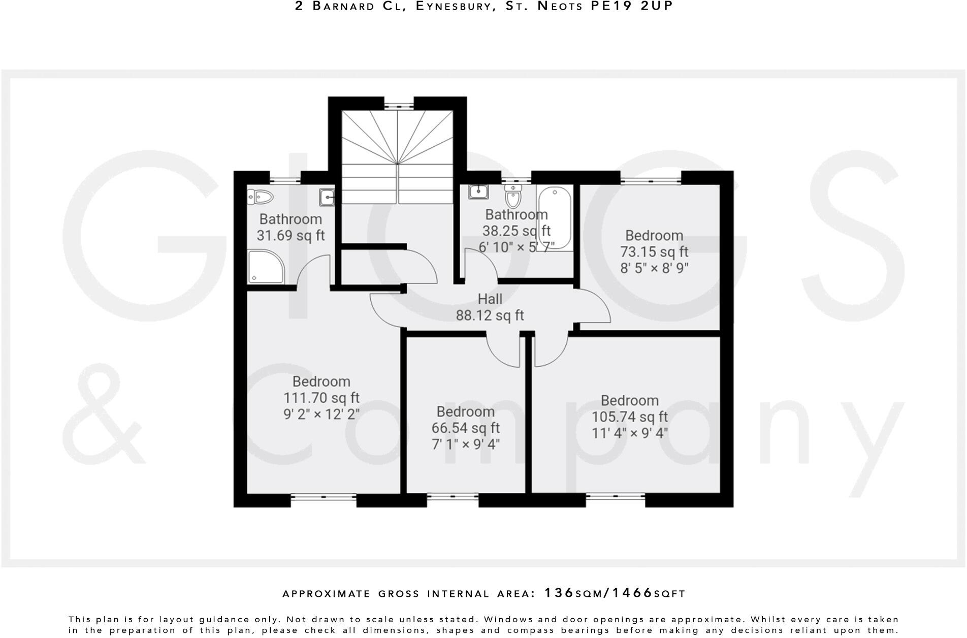 Barnard Close, Eynesbury, St. Neots, Cambs PE19 2UP floorplan
