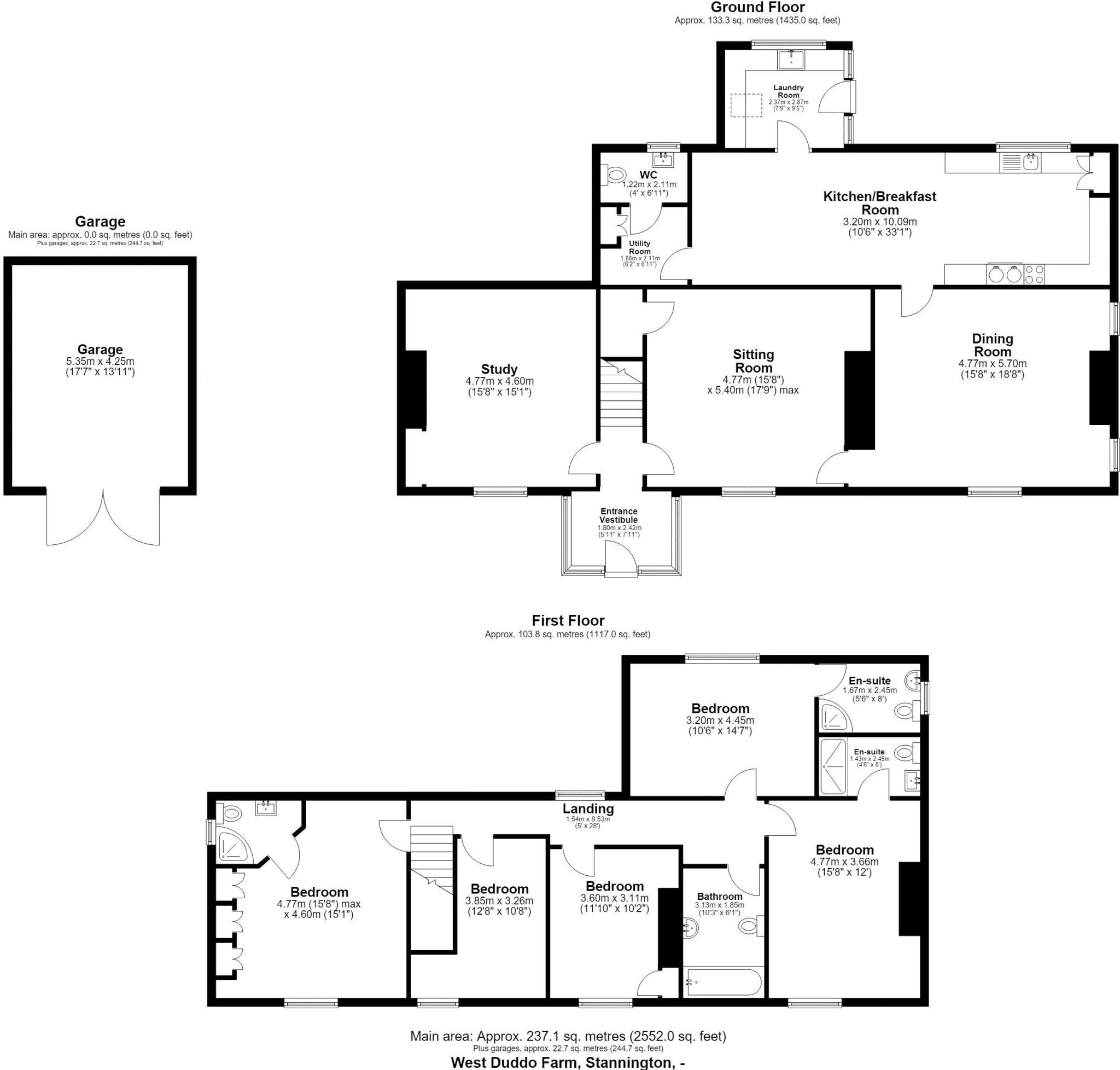 West Duddo, Stannington, Morpeth, Northumberland floorplan