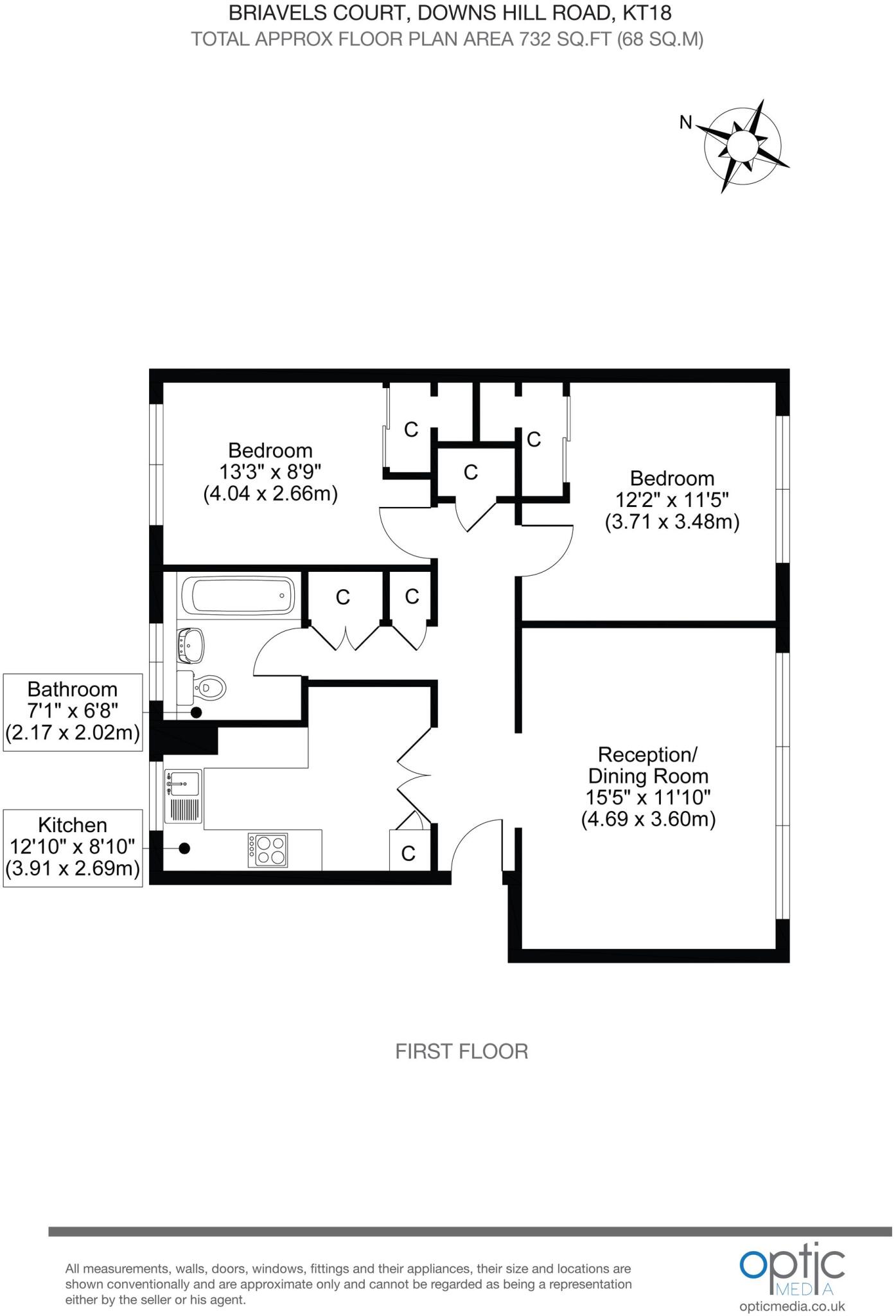 Downs Hill Road, Epsom, KT18 floorplan