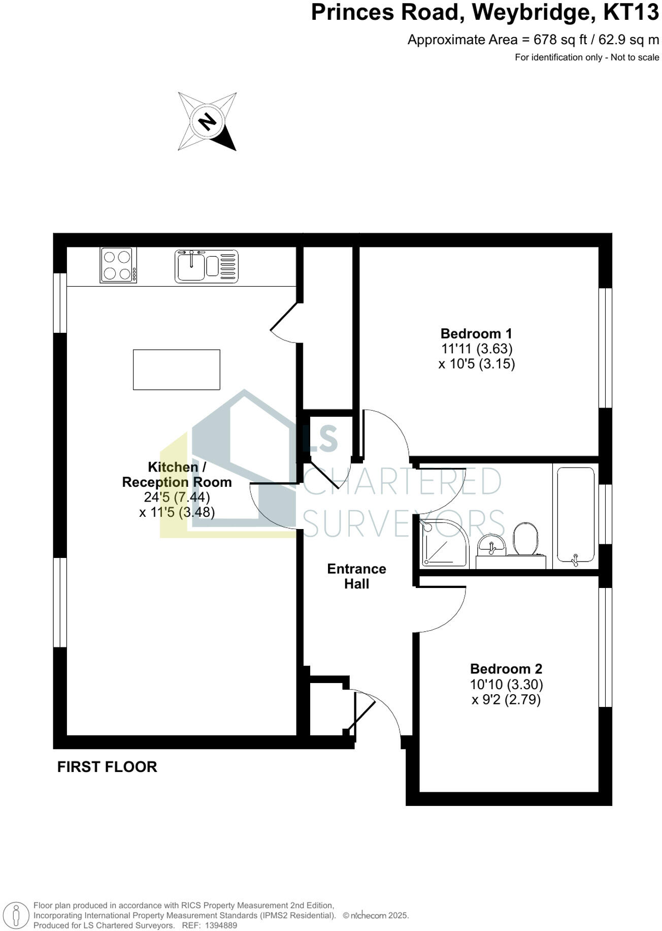 Viscount House, Princes Road, Weybridge, KT13 9BQ floorplan