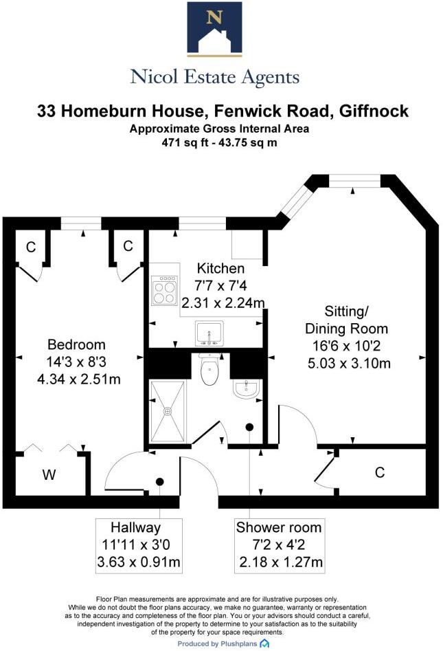Homeburn House, Fenwick Road Giffnock floorplan