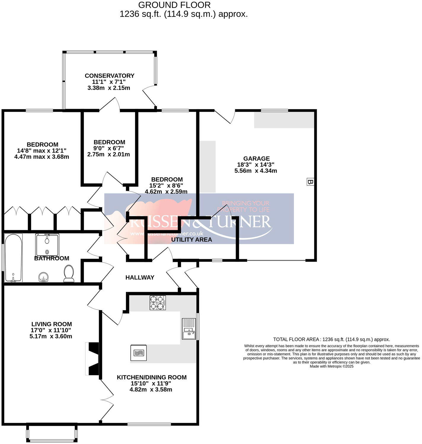 Generous Detached Bungalow in North Wootton floorplan