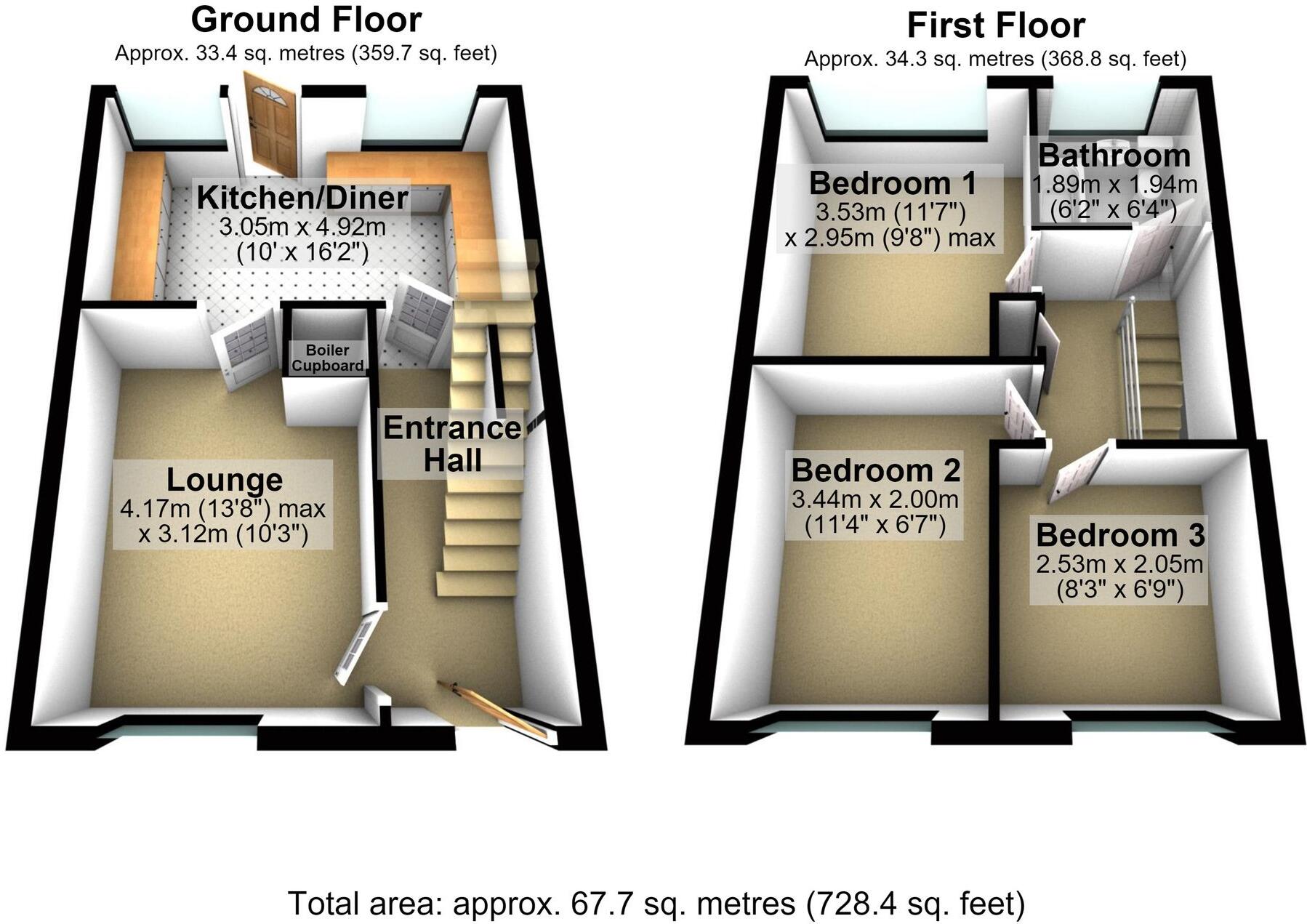 Curtis Mews, Wellingborough, NN8 floorplan