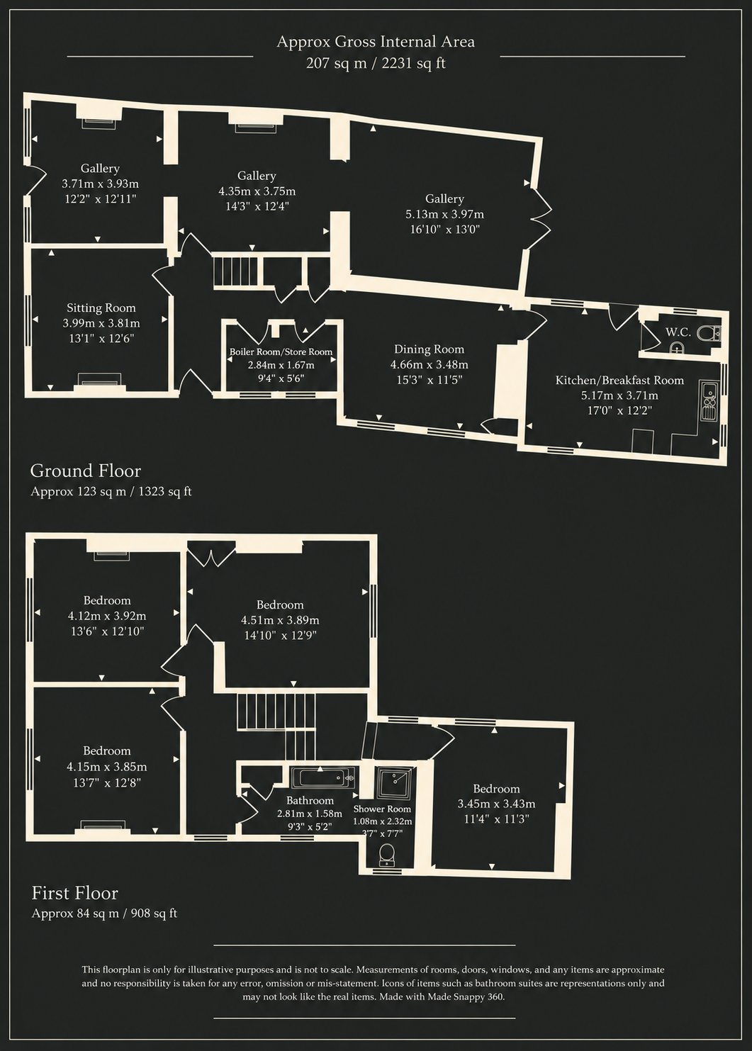 Substantial period home with commercial premises – Swain Street, Watchet floorplan