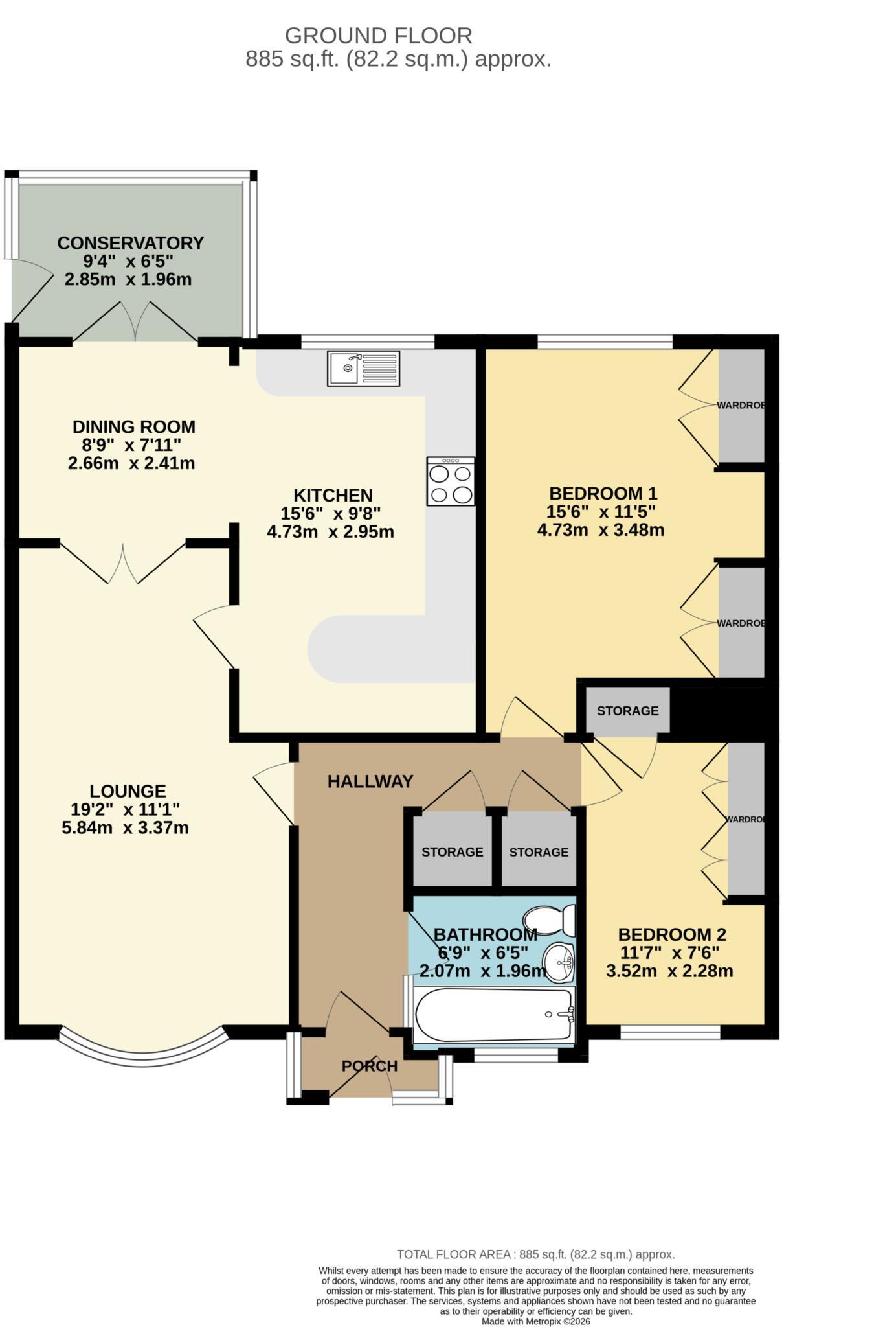 Downes Green, Spital floorplan