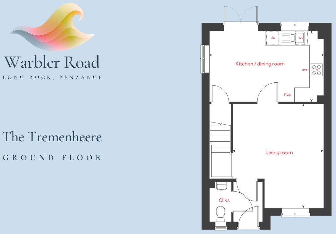 Longrock, Three bed shared ownership home floorplan