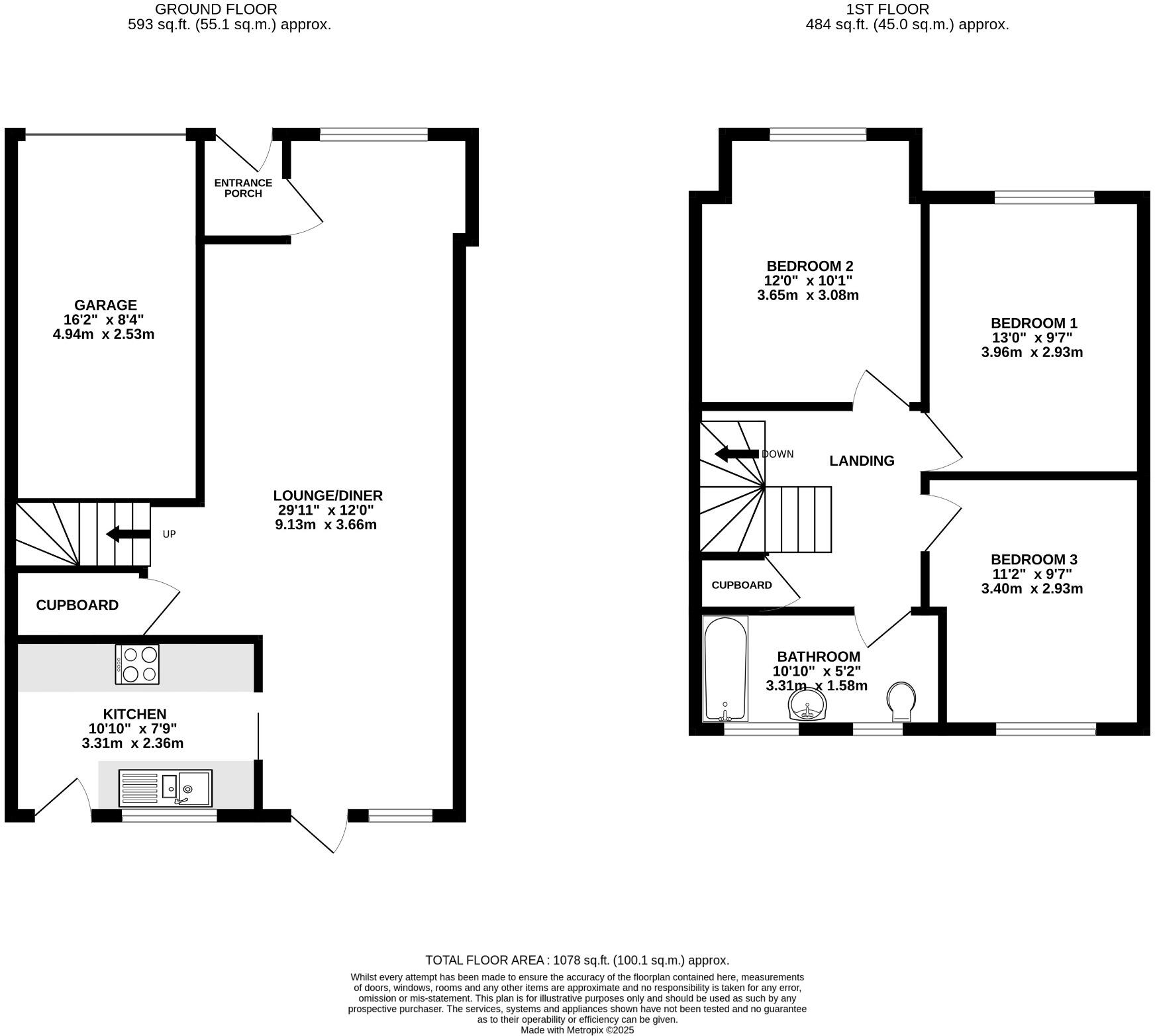 Gaylyn Way, Fareham. Guide Price £300,000 - £315,000. floorplan