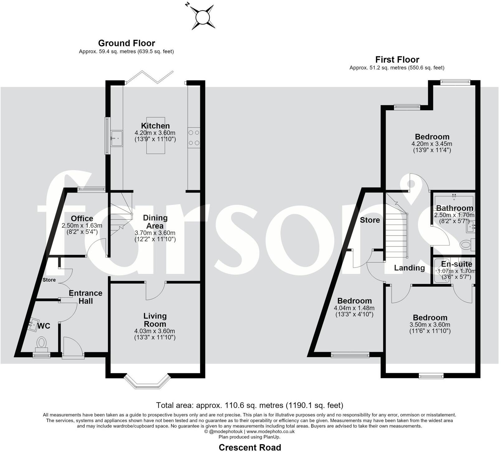 Crescent Road, Warley, CM14 floorplan