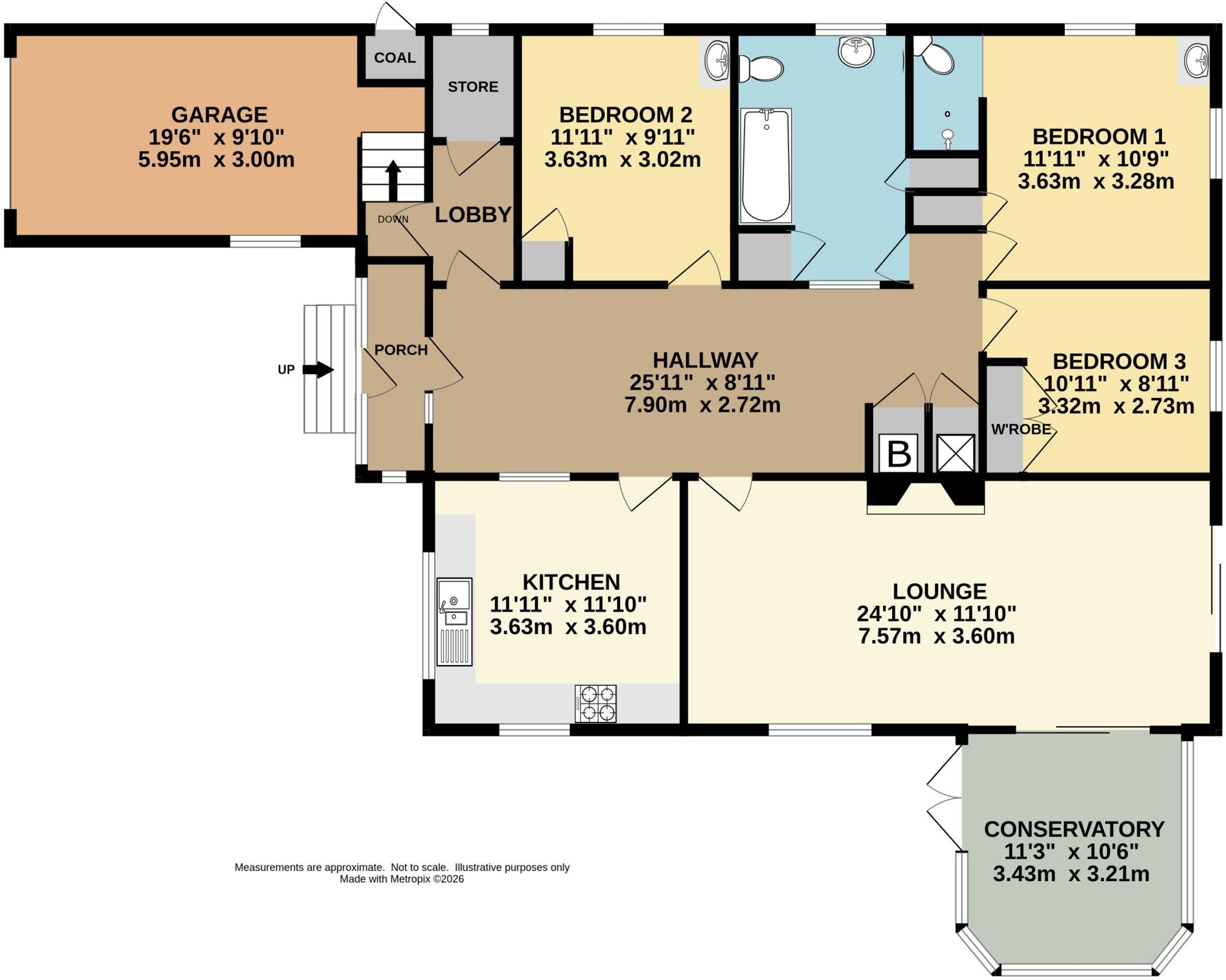 Brackengarth, 33 Eskdaleside, Sleights, Whitby, North Yorkshire, YO22 5EP floorplan
